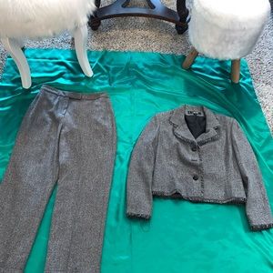 Black, white and gray cooperate Pantsuit.